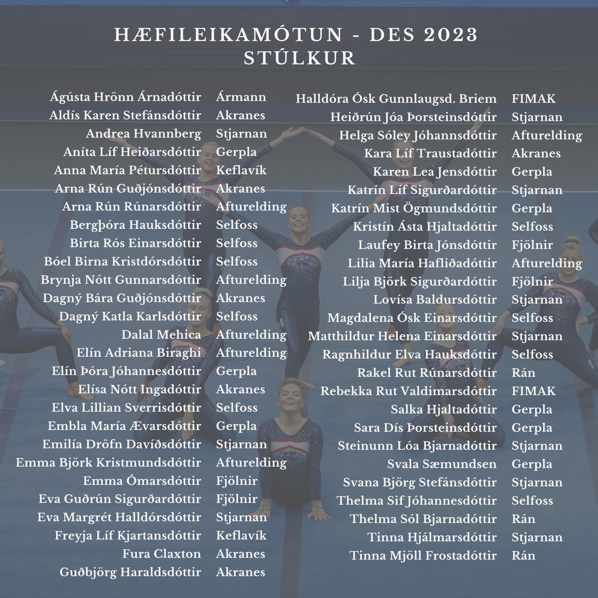 Hæfileikamótun - Stúlkur - Des 2023